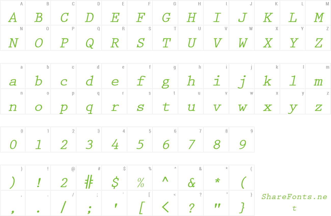 Font Keyboard Elite SSi preview